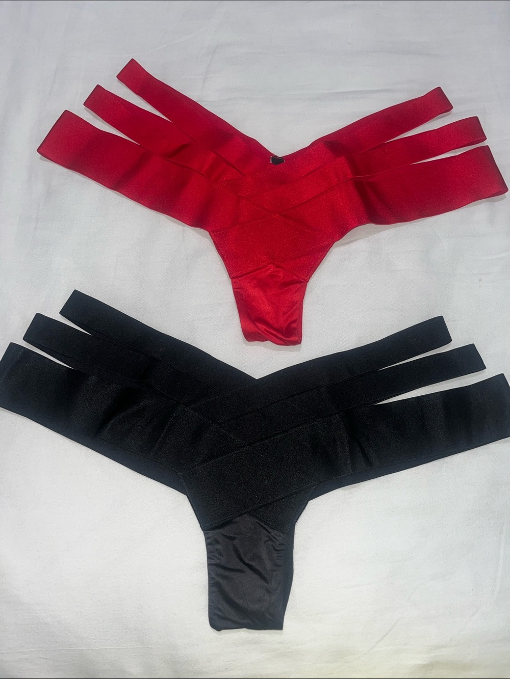 Victoria's Secret Very Sexy Banded Cheeky Panties Set of 2 — Black & Red